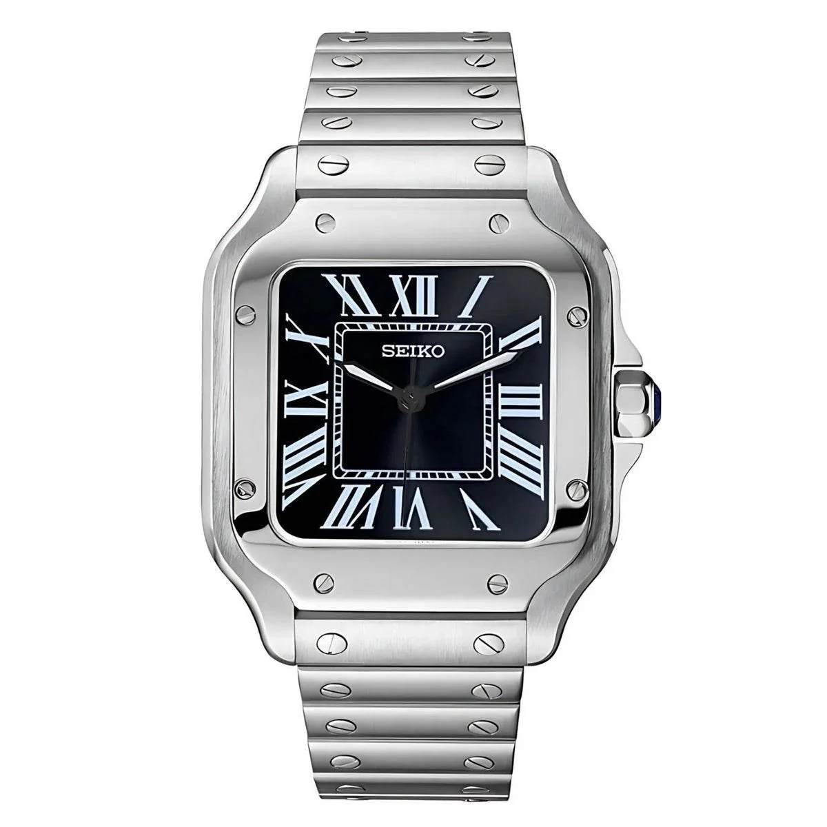 Seiko Mod Santos cara Negra