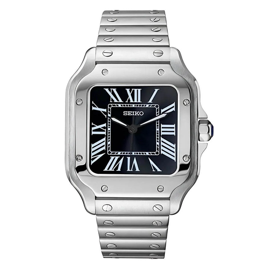 Seiko Mod Santos cara Negra